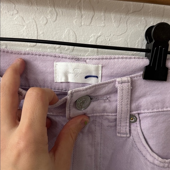 7 for all mankind Lavender Mini Skirt Denim Purple SIZE 25 NWT - Picture 3 of 5
